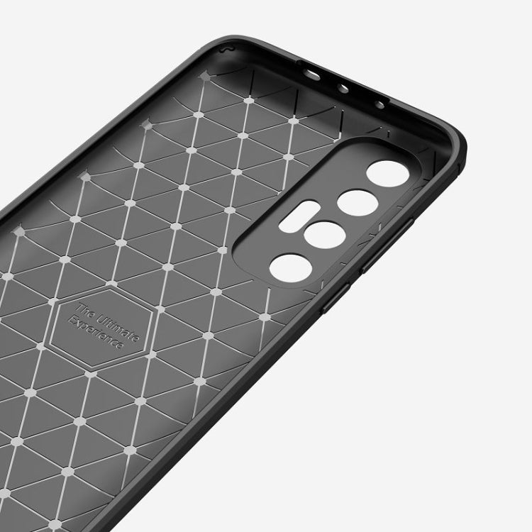Black TPU phone case interior view with geometric pattern and camera cutouts