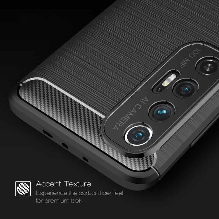 Black carbon fiber TPU phone case corner with textured camera surround detail