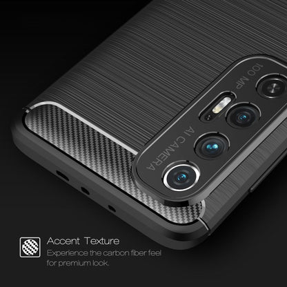 Black carbon fiber TPU phone case corner with textured camera surround detail