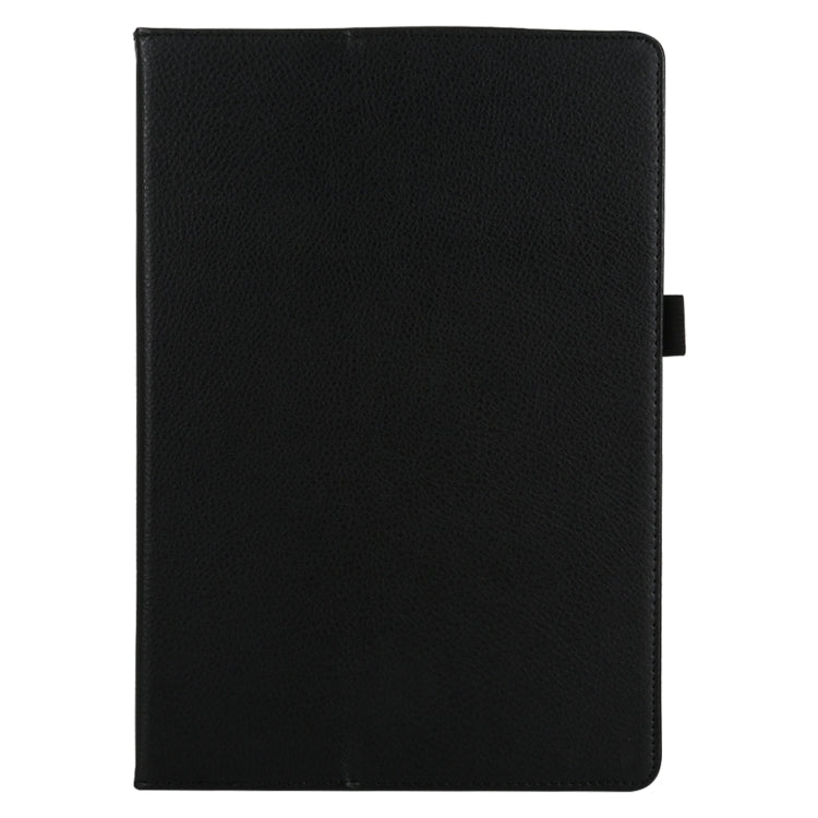 Black textured leather folio tablet case with folio cover