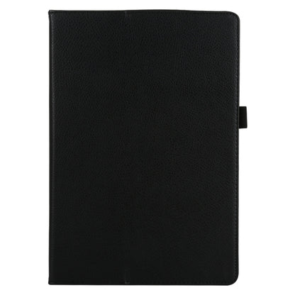 Black textured leather folio tablet case with folio cover