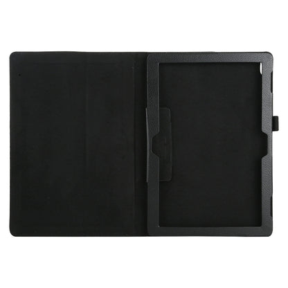 Black textured leather flip case with card slot and front cover window