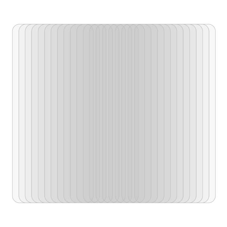 Stack of clear tempered glass screen protectors for smartphone (50 pack set)