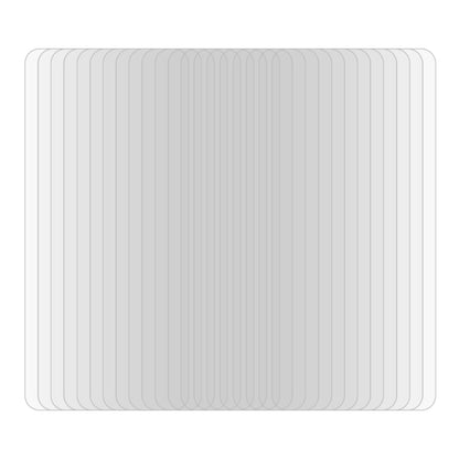 Stack of clear tempered glass screen protectors for smartphone (50 pack set)