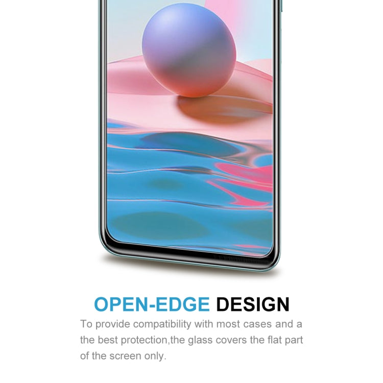 Tempered glass screen protector fitted on smartphone display with open-edge design