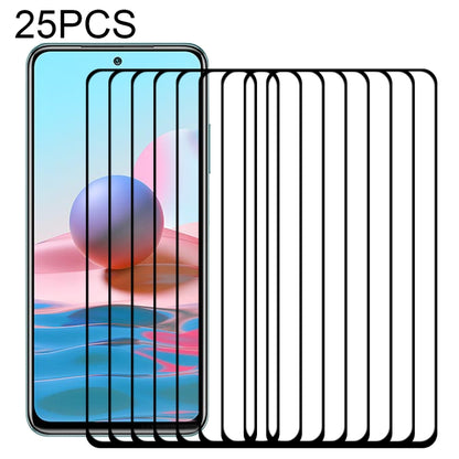 Bundle of 25 full-cover tempered glass screen protectors, full-glue adhesive, black frame