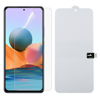 Full-screen hydrogel screen protector film for smartphone, transparent with top camera opening