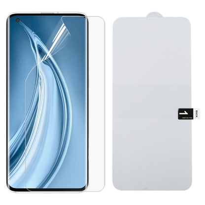 Full-screen hydrogel screen protector film for smartphone, clear sheet with rounded corners