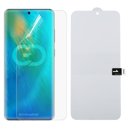 Full-screen hydrogel screen protector film for smartphone, transparent with notch cutout
