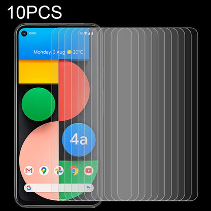 Tempered glass screen protector set for smartphone, clear 2.5D film stack, 10 pcs