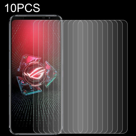 Tempered glass screen protector film set for smartphone, 2.5D rounded edges, 10 pcs