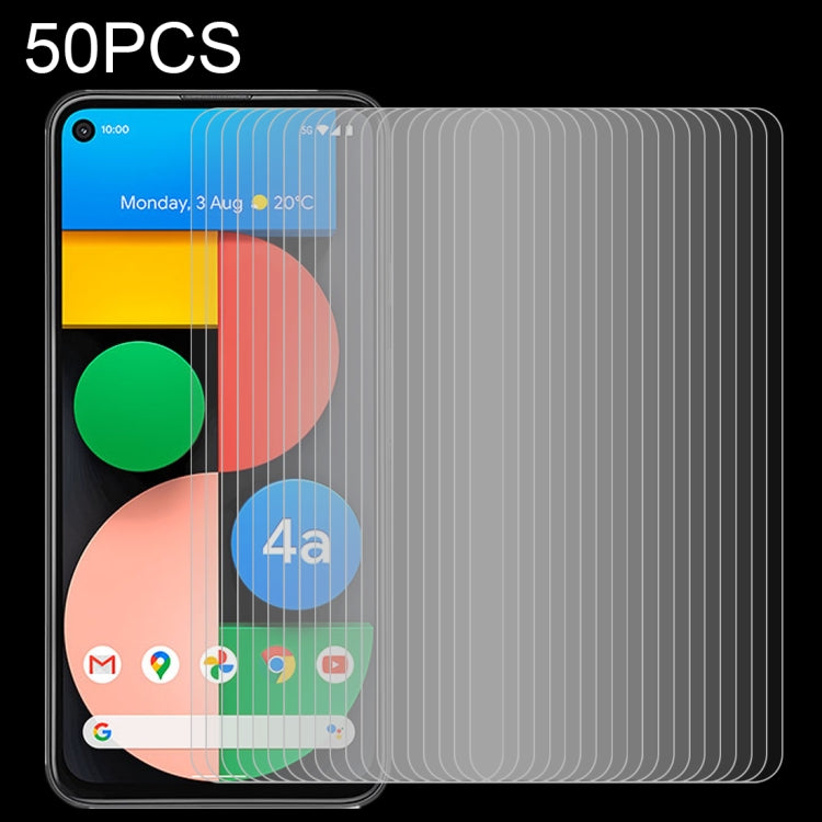 Tempered glass phone screen protector film on smartphone front with app icons