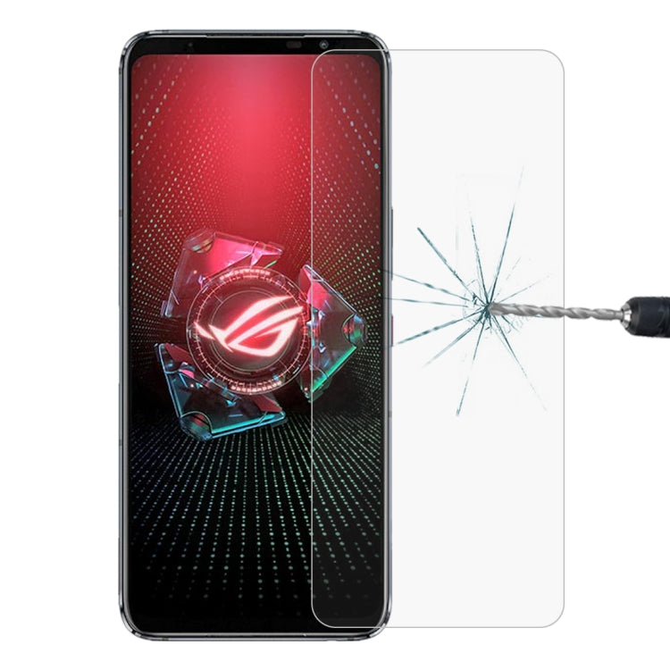 Tempered glass screen protector film for phone, with impact crack test on the glass