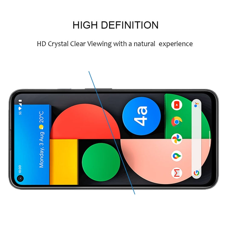 Tempered glass screen protector with full-screen fit on smartphone