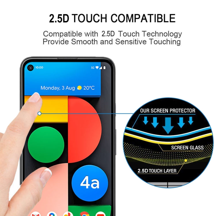 Full-cover tempered glass screen protector being applied to a smartphone screen