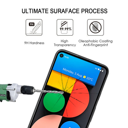 Full-cover tempered glass screen protector on smartphone with surface protection coating icons