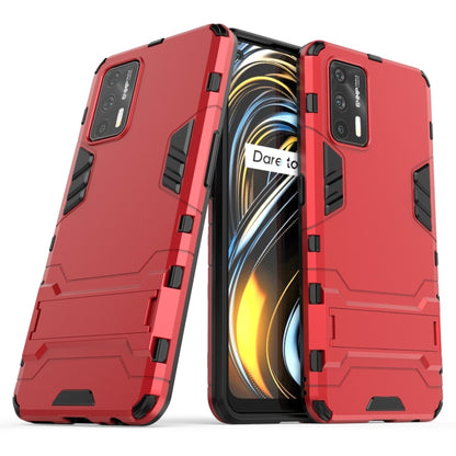 Shockproof phone case with holder, red rugged TPU design for OPPO/Realme GT 5G