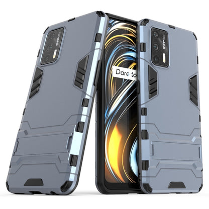 Shockproof phone case with holder, navy blue rugged TPU design for OPPO/Realme GT 5G