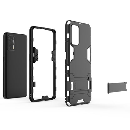Rugged black shockproof TPU phone case kit: back cover, frame, and side panel