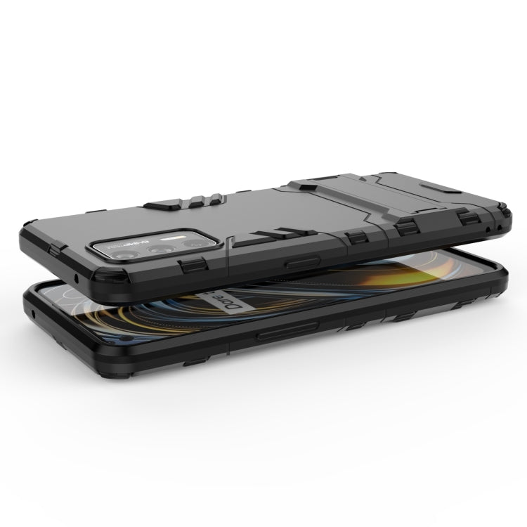 Black shockproof TPU phone case with holder standing for landscape viewing