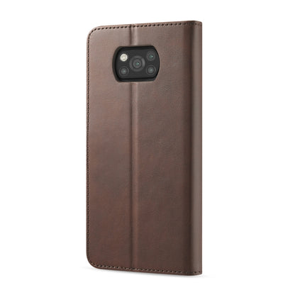 Brown leather phone case with camera cutout and slim folio back