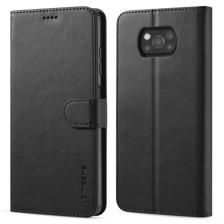 Black leather flip phone case with card slots and foldover strap
