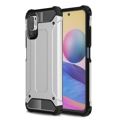 Magic Armor TPU and PC combination phone case, silver with black armor edges