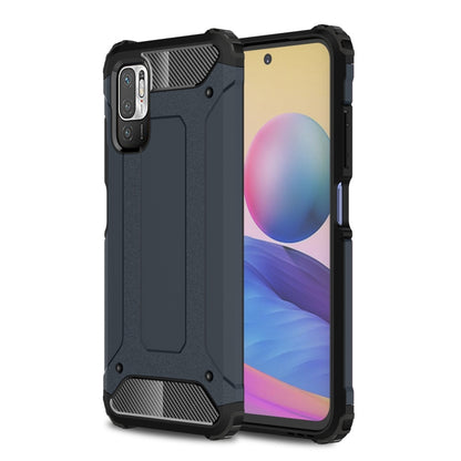 Magic Armor TPU and PC combination phone case, dark blue with black armor accents