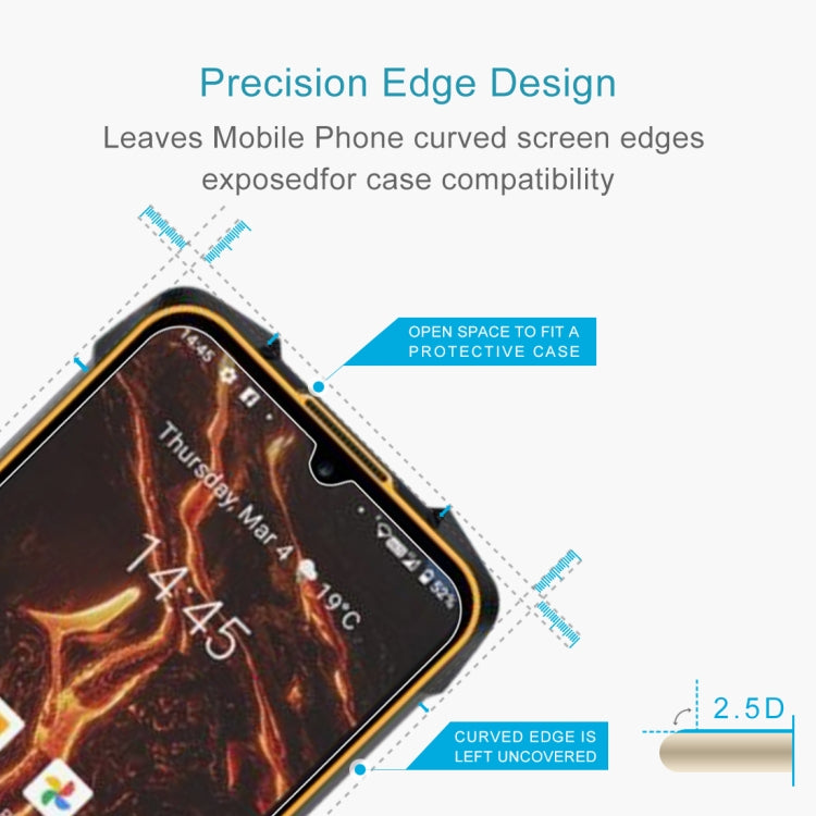 Tempered glass screen protector showing curved edge fit for phone cases