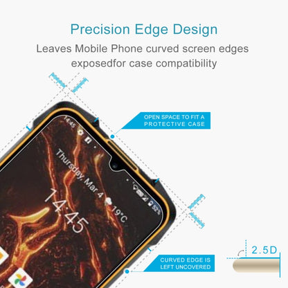 Tempered glass screen protector showing curved edge fit for phone cases