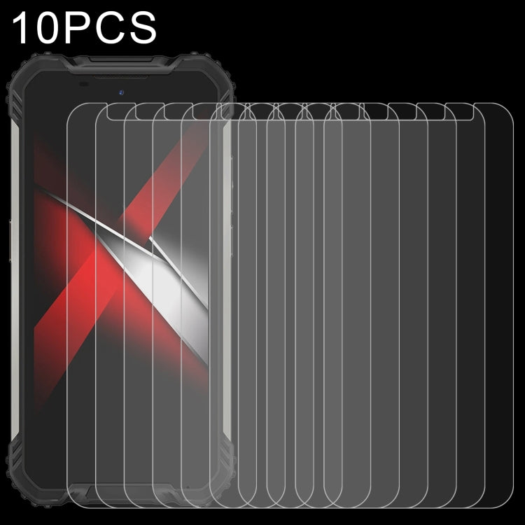 10PCS tempered glass screen protector film set with curved, non-full coverage fit