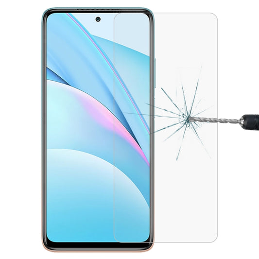 Tempered glass screen protector on smartphone display, clear 2.5D curved coverage