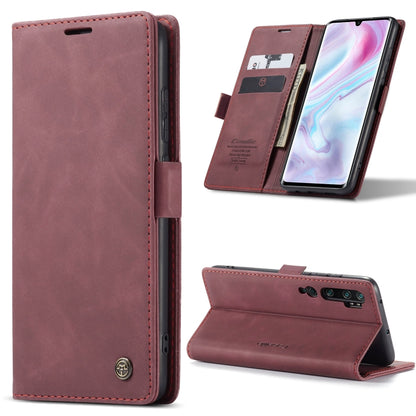 Wine red leather flip phone case with card slot and stand, side buttons covered