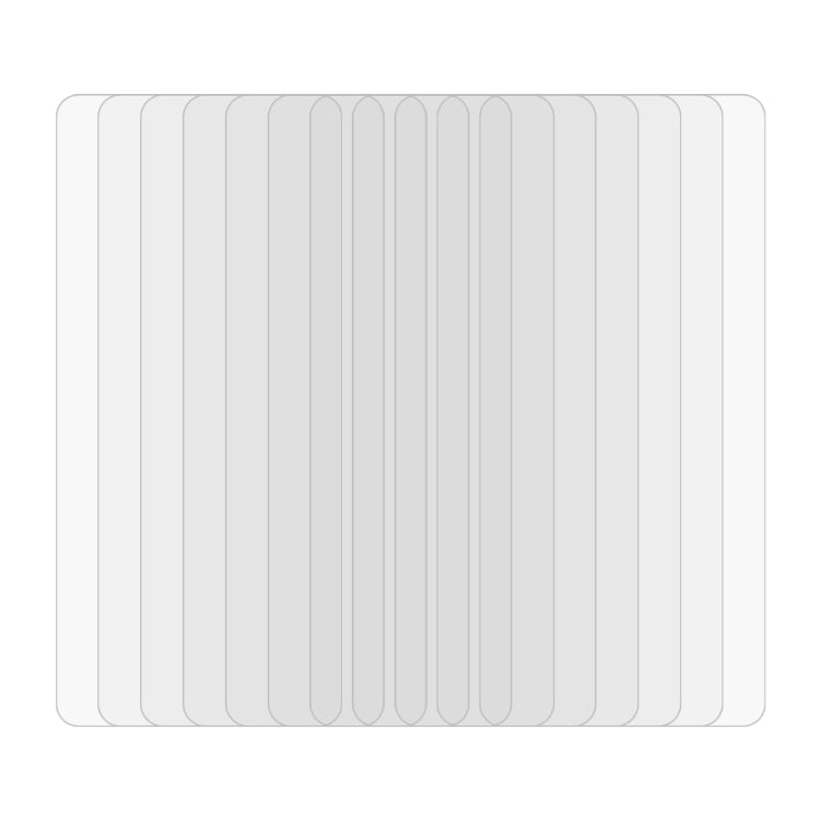 10-pack clear tempered glass screen protectors, stacked set