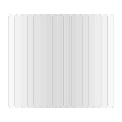 10-pack clear tempered glass screen protectors, stacked set