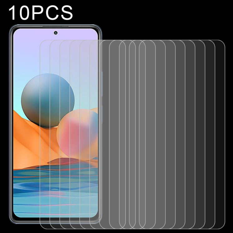 Set of 2.5D tempered glass screen films, 10 pieces, curved edge, clear