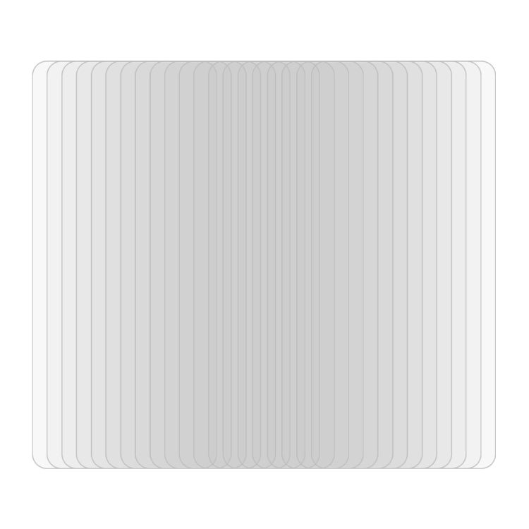 Set of 50 clear tempered glass screen protector sheets with 2.5D curved edges