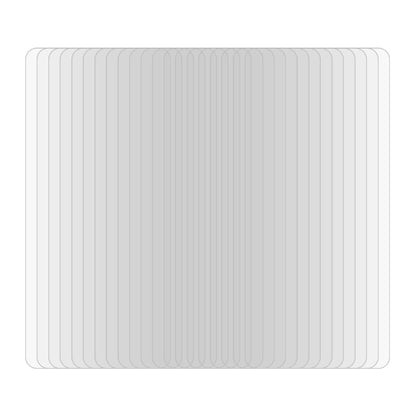 Set of 50 clear tempered glass screen protector sheets with 2.5D curved edges