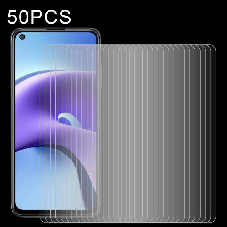 Set of 50 tempered glass screen protectors with clear 2.5D edge films