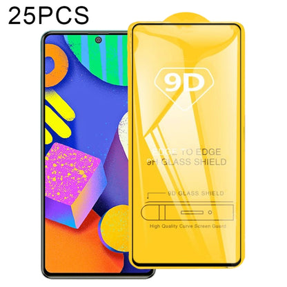 9D full-glue tempered glass screen protector set (25 pcs) pack
