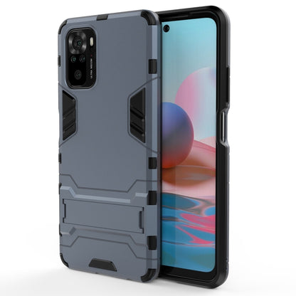 Rugged protective phone case in dark gray with armor panels and camera cutouts