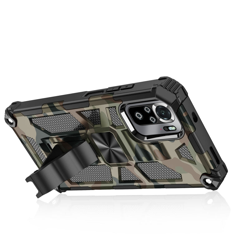 Army green camouflage rugged phone case with textured grip and protective bumper