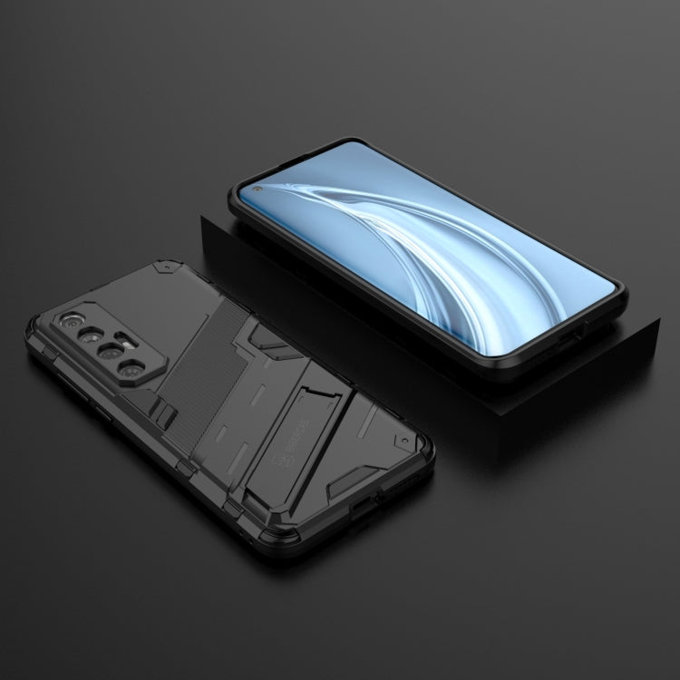 Black 2-piece phone case set: front cover and back cover with rugged design.