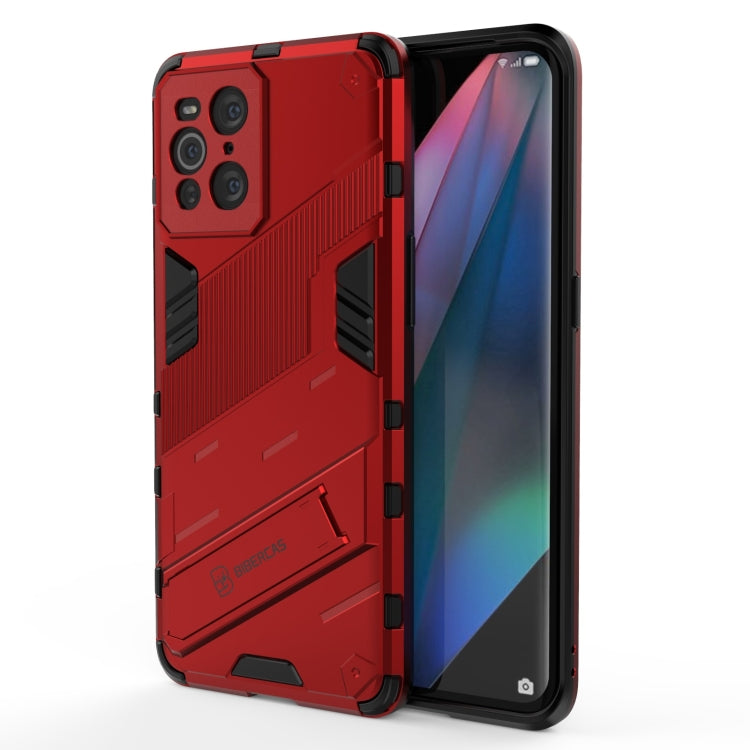 Red armored 2-in-1 phone case with TPU shockproof cover and built-in holder