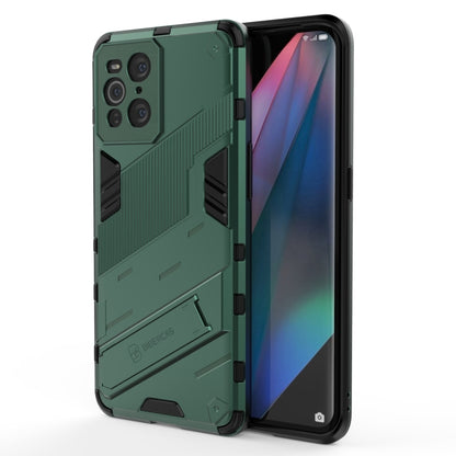 Olive green armored 2-in-1 phone case with TPU shockproof cover and built-in holder