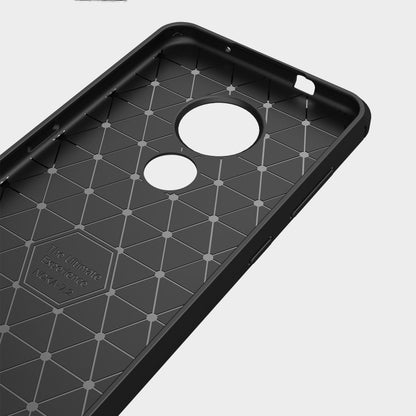 Black TPU phone case interior with grid pattern and reinforced phone openings