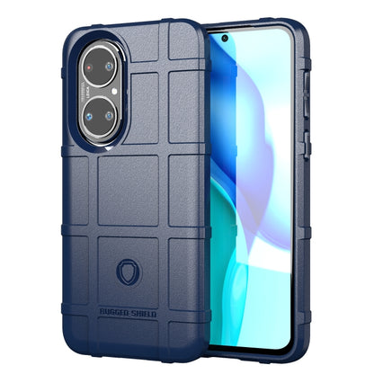 Shockproof rugged TPU phone case, full coverage, textured grip, blue