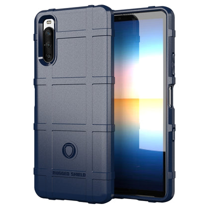 Shockproof rugged TPU phone case, full coverage, textured grip, blue
