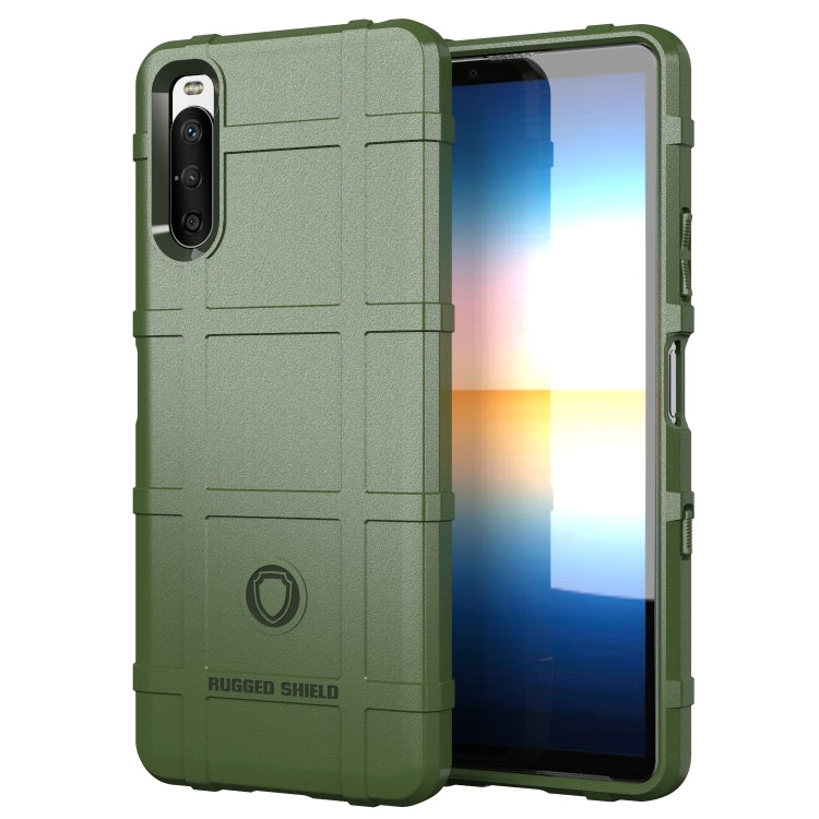 Rugged shockproof TPU phone case, olive green with textured front panel and protective edges
