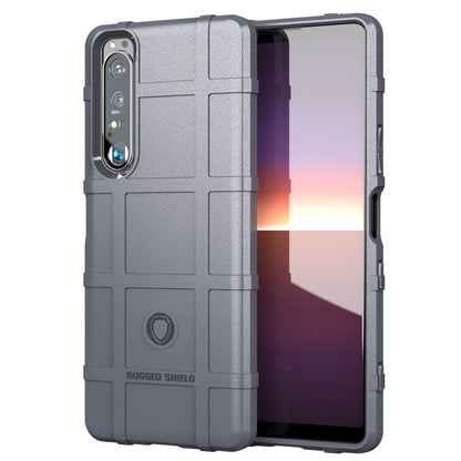 Shockproof rugged TPU phone case, full coverage, textured grip, grey